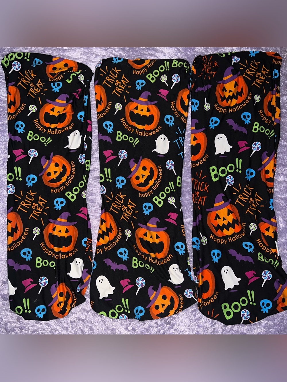 EUC Set of 3 Halloween chair slipcovers